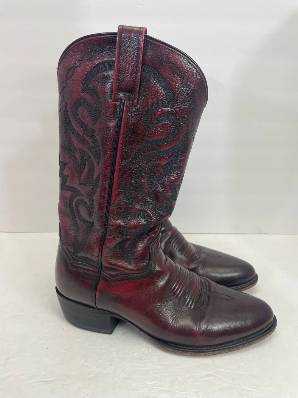 Dan Post Milwaukee Western Boot Black Cherry Mens Size 9 style 2112